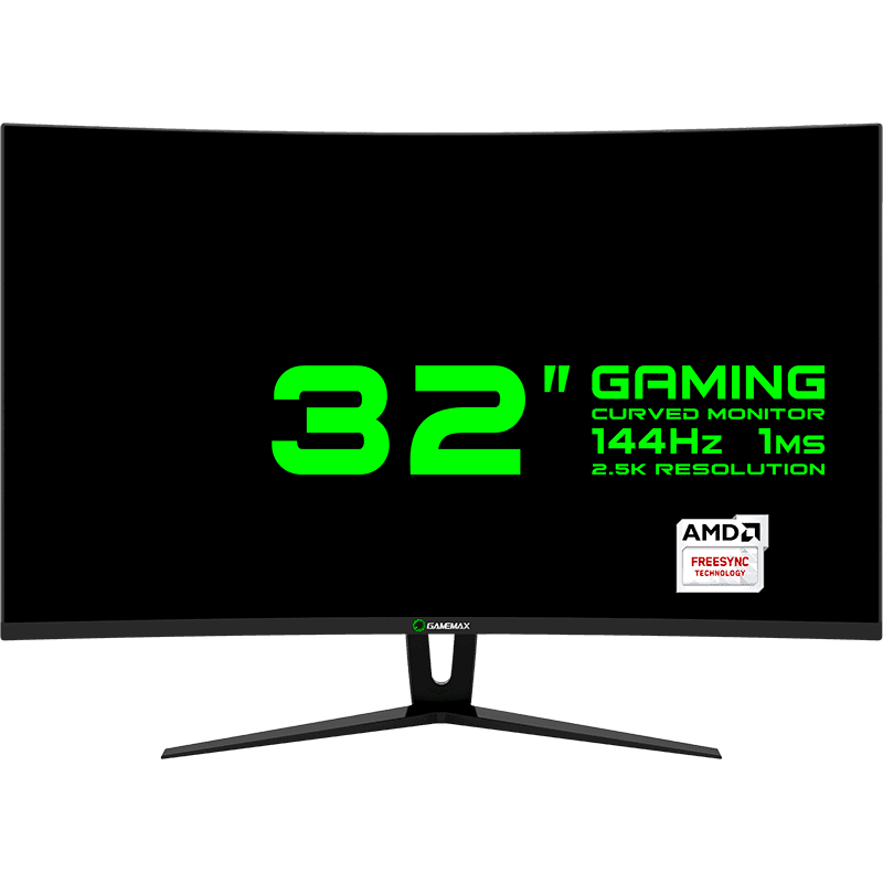Monitor Gamer GAMEMAX 32 Preto LED Curvado 165Hz 1Ms WQHD 2560x1440  GMX32C165Q - CARAGUA INFORMATICA