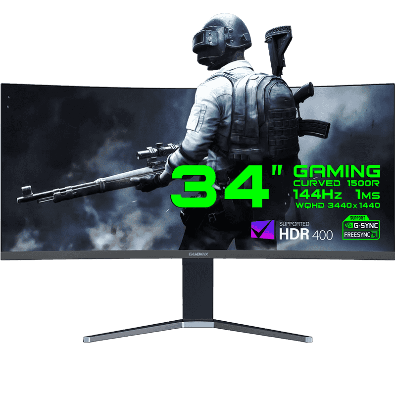 Monitor Gamer 32 Curvo Preto GMX32CEWQBR - Gamemax - MONITORES - MONITORES  LED : PC Informática