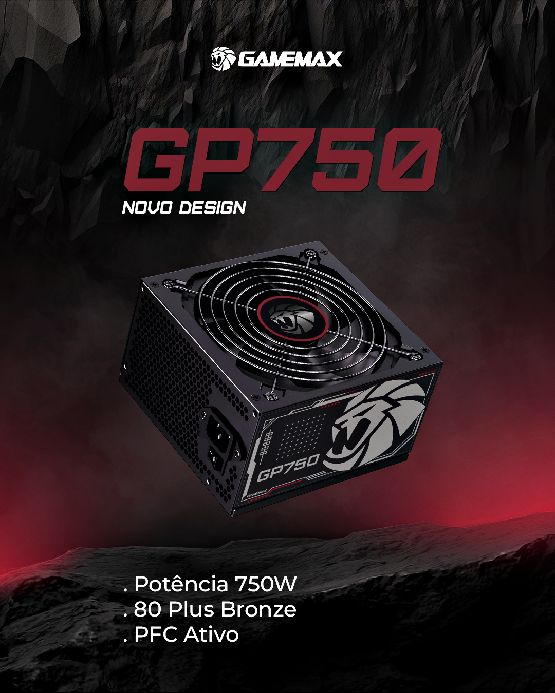 Cabos full black da Gamemax GP750